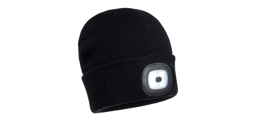Portwest B028 Bonnet Beanie double LED rechargeable