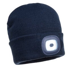 Portwest B029 Gorro Beanie con LED recargable por USB