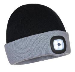 Portwest B034 Gorro bicolor con LED recargable Noir/Gris