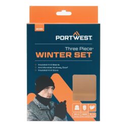 Portwest B035 Set d'accessoires d'hiver (3pcs) Noir
