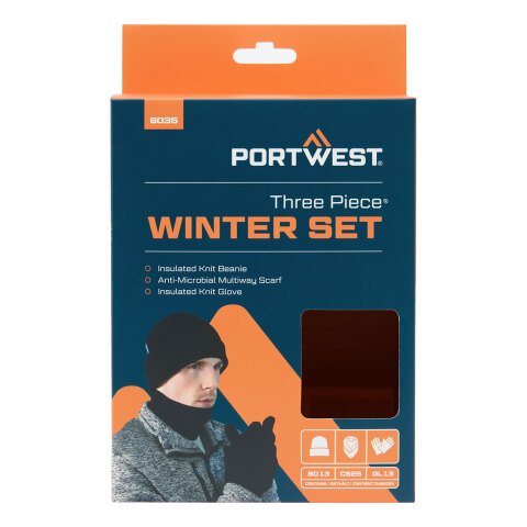Portwest B035 Juego de accesorios de invierno ( 3 piezas) Noir