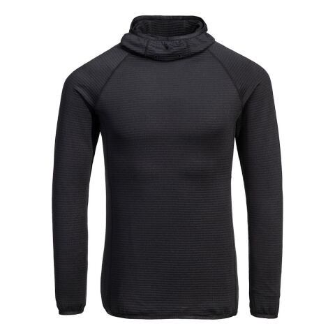 Portwest B191 Camiseta de forro polar Waffle con capucha Noir - Talla XXXL
