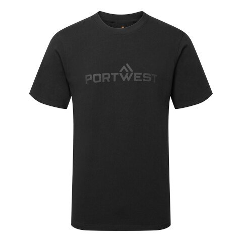 Portwest B198 Camiseta de manga corta Cotton Noir - Talla XXXL