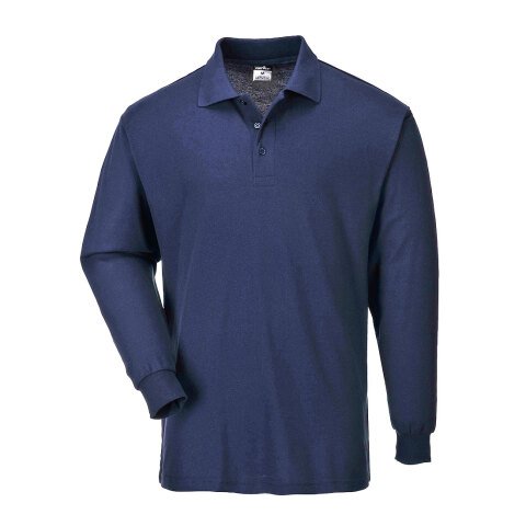 Portwest B212 Polo de manga larga Genoa Marine - Talla XXXL