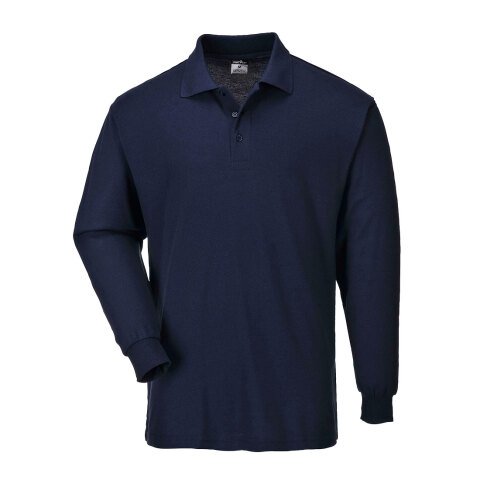 Portwest B212 Polo de manga larga Genoa Marine - Talla XXXL
