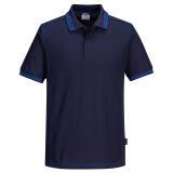 Portwest B218 Polo Essential bicolore Marine/Royal - Taglia S