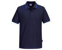 Portwest B218 Polo bicolor Essential Marine/Royal - Talla L