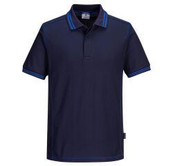 Portwest B218 Polo bicolor Essential Marine/Royal - Talla L