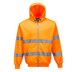 Portwest B305 Sudadera de alta visibilidad con capucha y cremallera