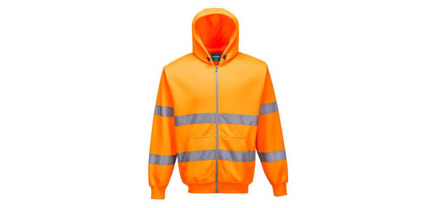 Portwest B305 Sweatshirt HiVis mit Kapuze und Reißverschluss