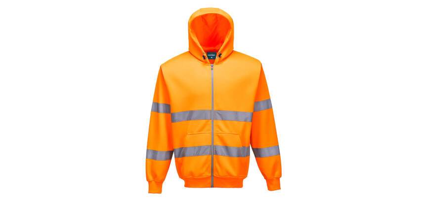 Portwest B305 Sweat zip HiVis à capuche