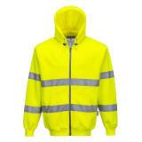 Portwest B305 Felpa con cappuccio e zip intera Hi-Vis