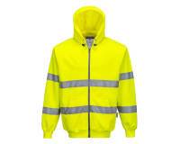 Portwest B305 Felpa con cappuccio e zip intera Hi-Vis