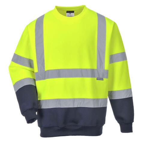 Portwest B306 Sudadera bicolor de alta visibilidad Jaune/Marine - Talla XXXL