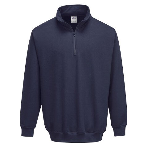 Portwest B309 Sudadera Sorrento con cremallera en el cuello Marine - Talla XS