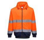 Portwest B317 Sweat Hi-Vis bicolore zippé à capuche