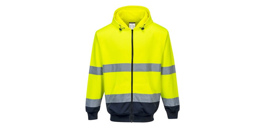 Portwest B317 Sudadera con capucha y cremallera de alto contraste