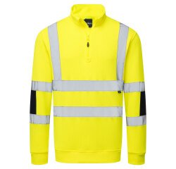 Portwest B314 Sweat Tricoté Haute Visibilité col zip