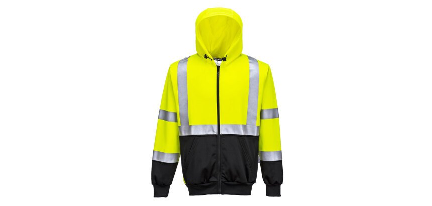 Portwest B315 Felpa Bicolore con cappuccio Hi-Vis