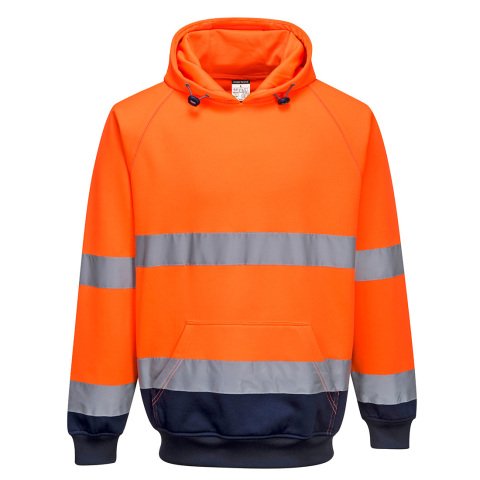 Portwest B316 Sudadera bicolor con capucha Orange/Marine - Talla XXXL