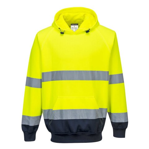 Portwest B316 Sudadera bicolor con capucha Jaune/Marine - Talla L