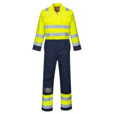 Portwest BIZ7 Tuta da lavoro Hi-Vis Bizflame Work Antistatica Jaune/Marine - Taglia S - Regular