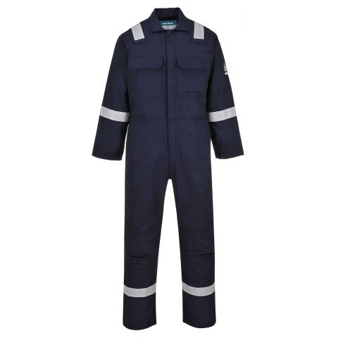Portwest BIZ5 Buzo Bizweld Iona resistente a la llama Marine - Talla XXXL - Largo