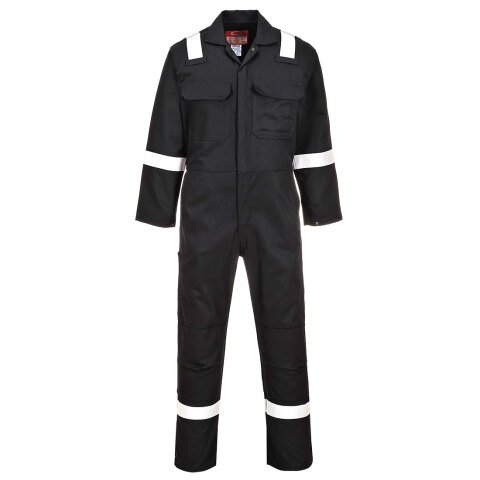 Portwest BIZ5 Buzo Bizweld Iona resistente a la llama Noir - Talla XXXL - Estándar