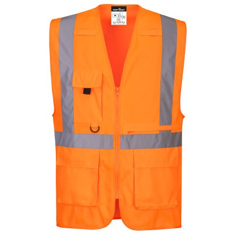 Portwest C357 Chaleco Executive de alta visibilidad con bolsillos para la tablet Orange - Talla XXXL