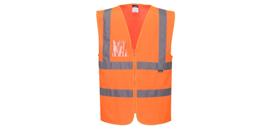 Portwest C371 Gilet i-Vis bande orizzontali e verticali con zip