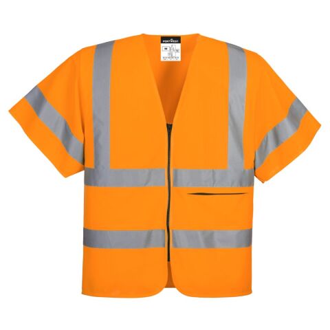 Portwest C372 Chaleco de media manga con cremallera Orange - Talla XXXL
