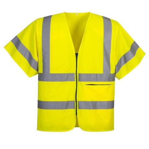Portwest C372 Chaleco de media manga con cremallera Jaune - Talla XS