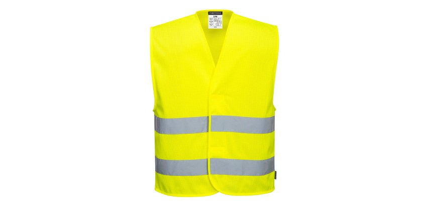 Portwest C374 Chaleco MeshAir de alta visibilidad con dos bandas