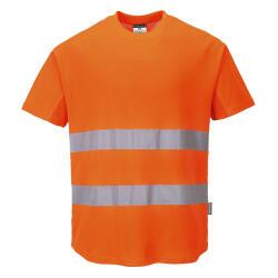 Portwest C394 Hi-Vis Katoen Comfort Mesh Insert T-shirt S/S