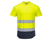 Portwest C395 T-shirt Bicolore Mesh Cotton Comfort Hi-Vis