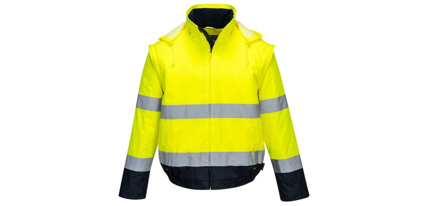 Portwest C464 2-in-1 High-Visibility Fleece-Lined Jacket