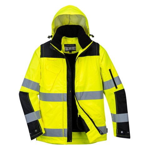 Portwest C469 Chaqueta 3 en 1 Pro Hi-Vis Jaune/Noir - Talla XXXL