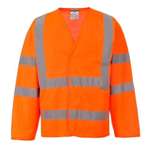 Portwest C473 Chaqueta manga larga de alta visibilidad con tirantes y dos bandas Orange - Talla XX/3X