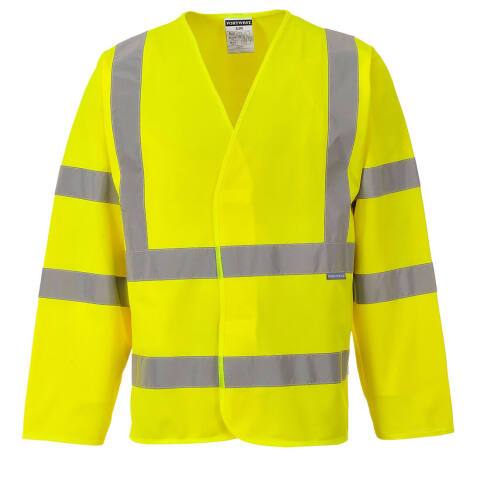 Portwest C473 Chaqueta manga larga de alta visibilidad con tirantes y dos bandas Jaune - Talla XX/3X