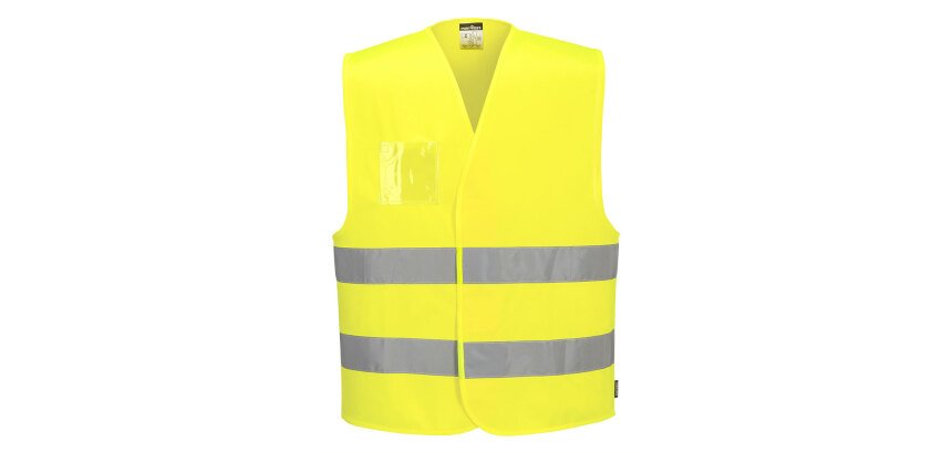 Portwest C475 Chaleco de alta visibilidad con dos bandas y con porta-identificación dual