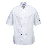 Portwest C737 Giacca da chef donna Rachel S/S Blanc - Taglia L