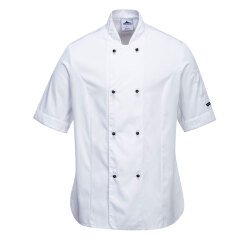 Portwest C737 Giacca da chef donna Rachel S/S Blanc - Taglia M