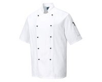Portwest C734 Veste cuisine Kent Manches Courtes Blanc - Taille L