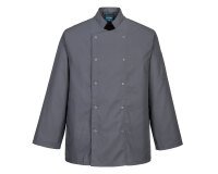 Portwest C833 Veste de cuisine Suffolk Gris Ardoise - Taille L