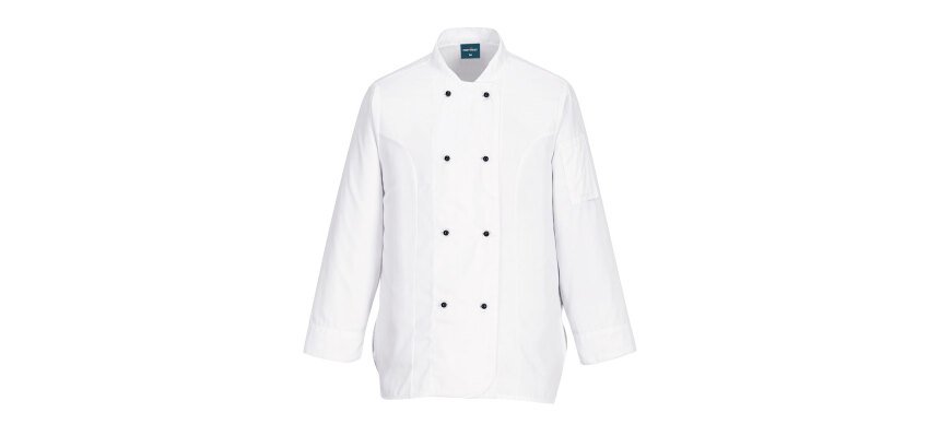 Portwest C837 Chaqueta de cocina para mujer Raquel, con manga larga   - Talla XS
