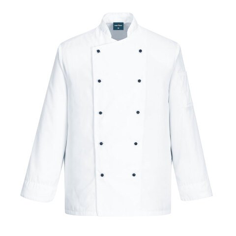 Portwest C834 Chaqueta de cocina Somerset , con manga larga Blanc - Talla XL