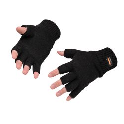 Portwest GL14 Fingerless Knit Insulatex Glove Noir