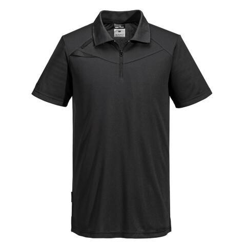 Portwest DX410 Polo DX4 de manga corta Tout noir - Talla XXXL