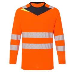 Portwest DX416 Camiseta DX4 Hi-Vis, de alta visibilidad, manga larga