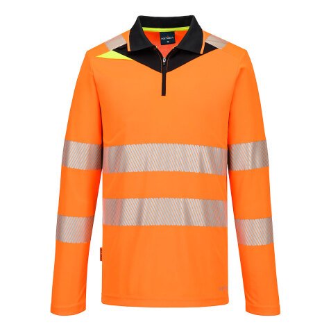 Portwest DX419 DX4 Hi-Vis polo lange mouw met rits